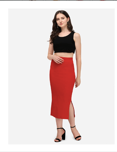 Red Saree Shapewear Petticoat for Women
