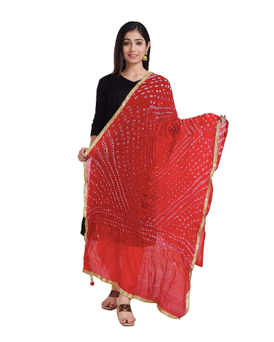 red bandhani dupatta for women online shop .png.png