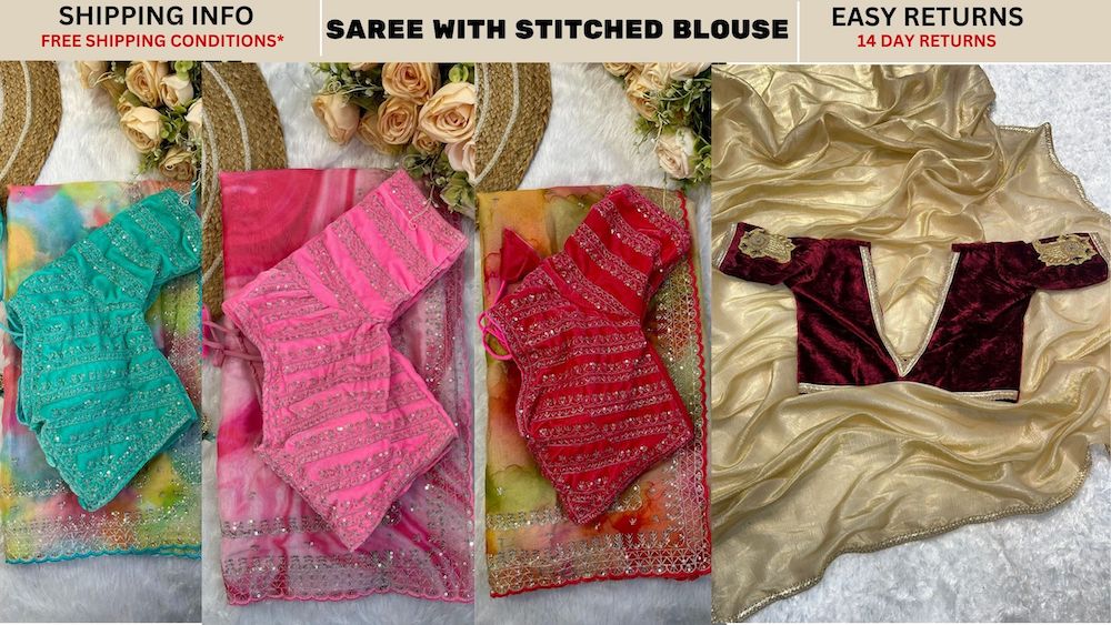 Saree with Stitched Blouse