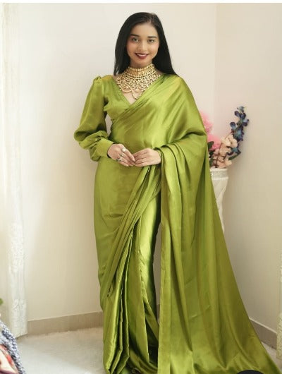 Satin One Minute Saree | Ready to wear Sari UK