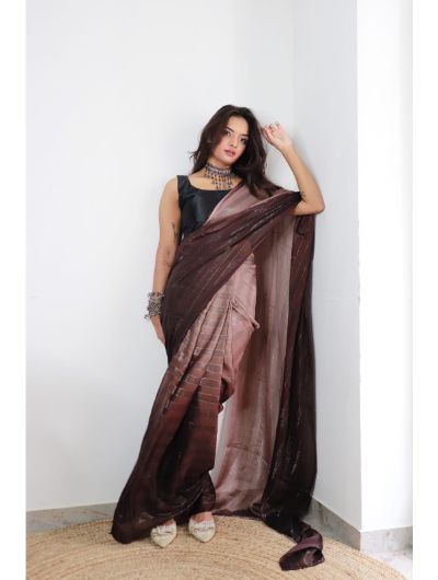 1 Minute Saree Ready to Wear Bangalori Silk Sari