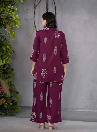 Maroon Serene Slumber Co-ord Set