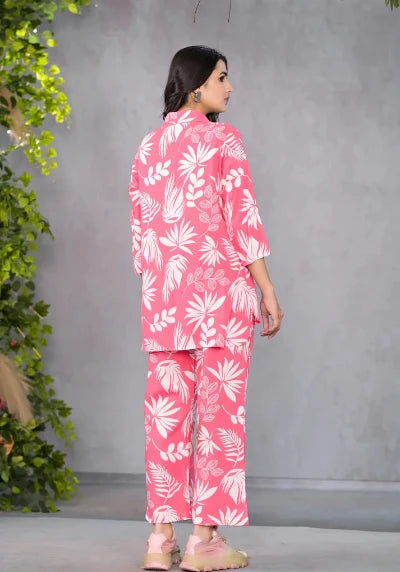 Palm Pink Printed Co-ord Set