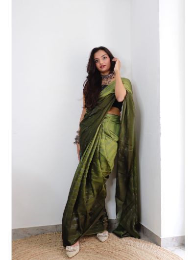 1 Minute Saree Ready to Wear Bangalori Silk Sari