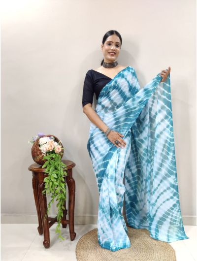 Morpeach Lehariya Soft Fabric 1 Minute Saree Ready to Wear Sari