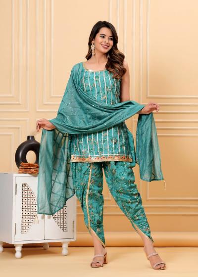 Designer Premium Muslin Dhoti Suit Set