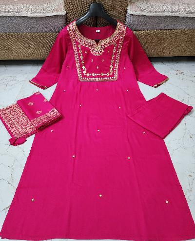 Pink Sequence Hand Work Salwar Suit Set