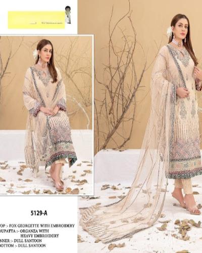 Noorani Pastel Georgette Heavy Embroidered Salwar Suit Set