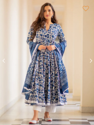 Indigo Anarkali Blue Salwar Kameez Dupatta Suit
