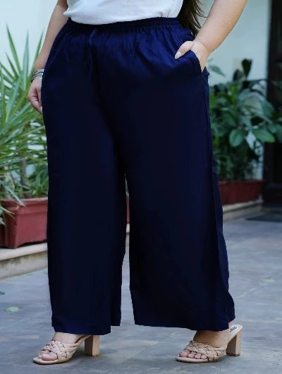 Plus Size Women Trousers - Zakai Narrow Trouser - Navy - One Six