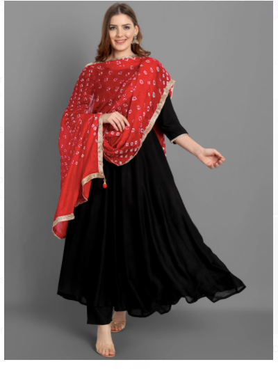 Bandhani anarkali store kurti