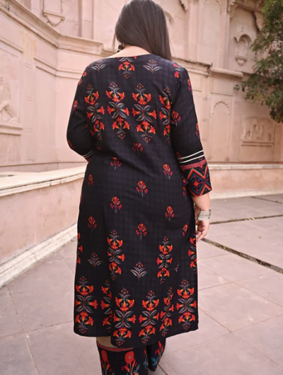 Black and red salwar suit best sale