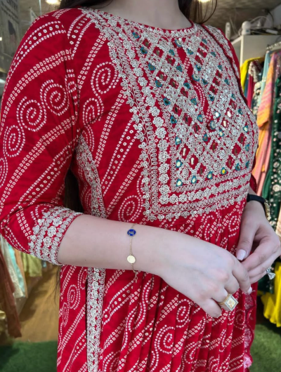 Wedding Bandhani Readymade Salwar Suit