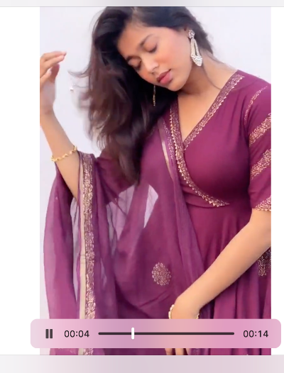 Burgandy Rose Gold Anarkali Salwar suit 