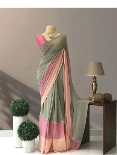 Soft Khadi Georgette Silk Saree