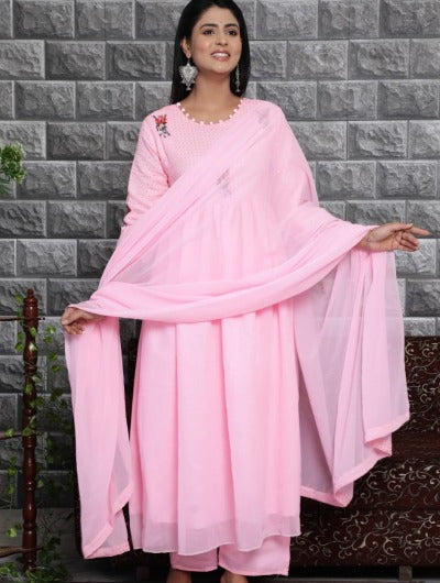 Sequin Georgette Embroidery Salwar Suit