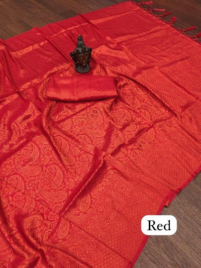 Beautiful Designer Soft Silk With Jacquard Work Saree