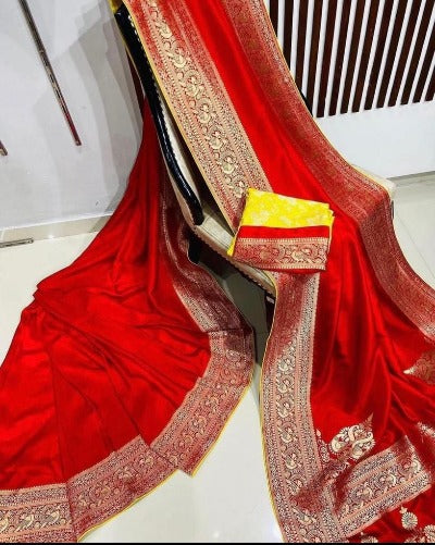 Banarasi Dola Silk Gold Zari Saree
