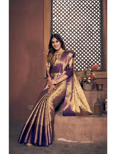 Purple Kanjivaram Silk Saree