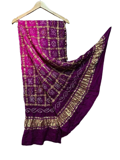 Pure Gaji Silk Handmade Bandhej Dupattas