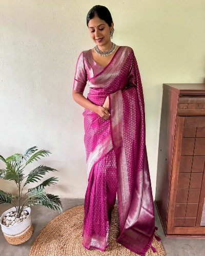 Silk Jacquard Wedding Sari