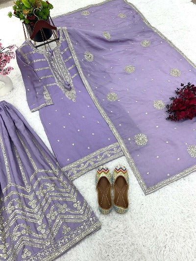 Wedding Embroidery Sharara Kurti set