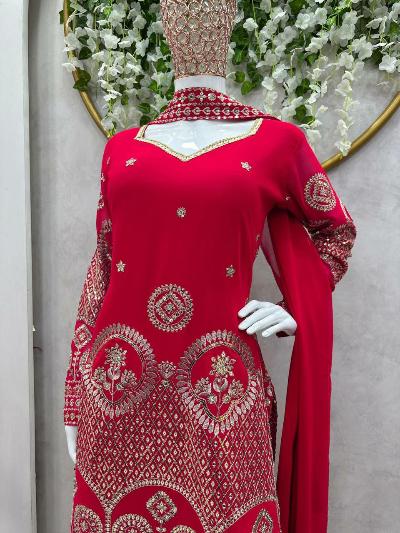 dark pink sharara suit online in uk for women 