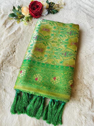 Pure Luxury Banarasi Silk Wedding Saree