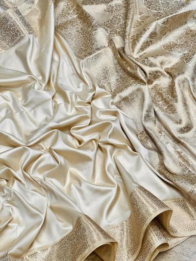 Champagne Gold Cream Onam Special Saree