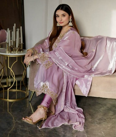 Lilac Unicorn Sequins Work Salwar Suit Set