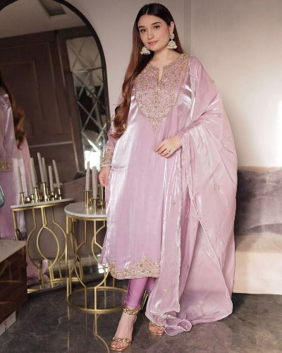 Lilac Unicorn Sequins Work Salwar Suit Set