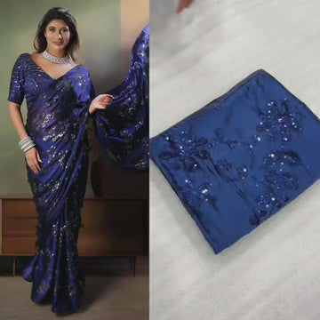 Predraped Sequence Saree Stitched Ready to wear 