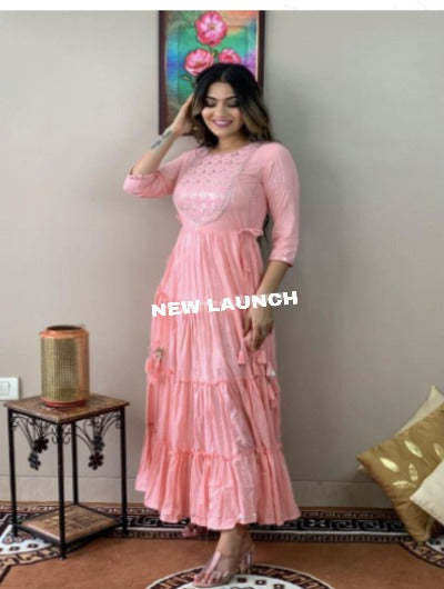 pink maxi flared dress silver embroidery .png