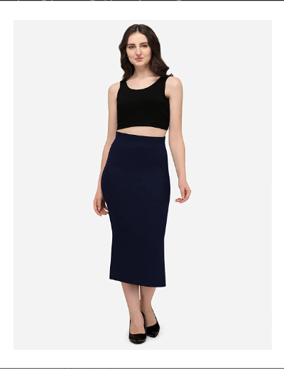 Black Saree Shapewear Petticoat for Women