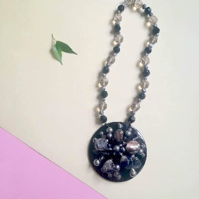 Designer Black Stone Necklace For Women