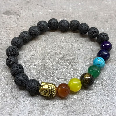    LavaStoneBracelet-BuddhaChakra