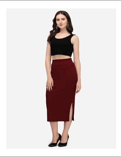 Maroon Saree Shapewear Petticoat for Women