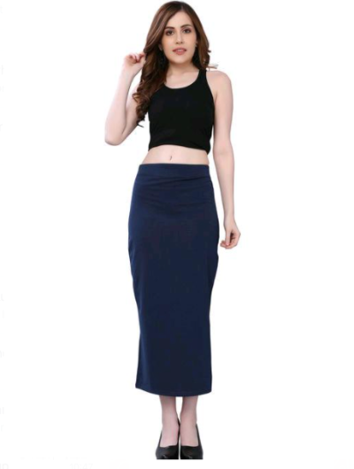 Saree Shapewear Saree Petticoat Combo Nevyblue Grey Saree Skirt