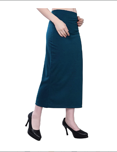 Teal Blue Saree Shapewear Petticoat for Women