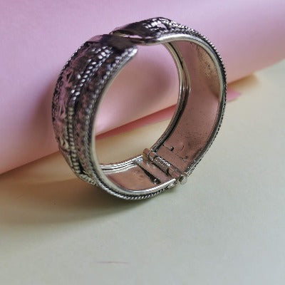 Silver Oxidised Bangle Kada For women | Silver Oxidised Jewelry 
