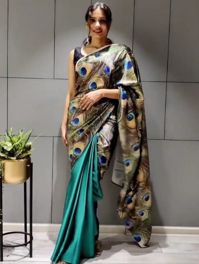 Designer One Minute Saree Ready to wear Sequin Sari