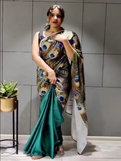 Designer One Minute Saree Ready to wear Sequin Sari