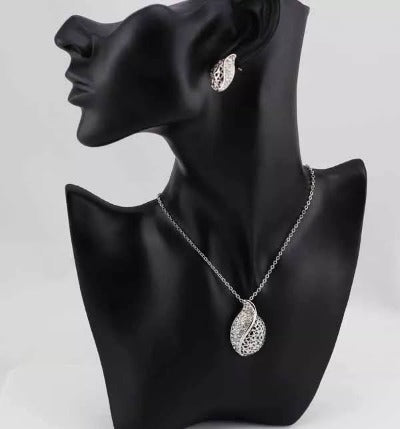 silver earring necklace set for women .jpg