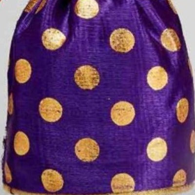 Purple Brocade Silk Gold Butti Polti Gift Clutch