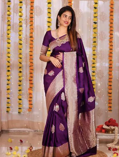 purple gold silk saree south indian wedding sari.png