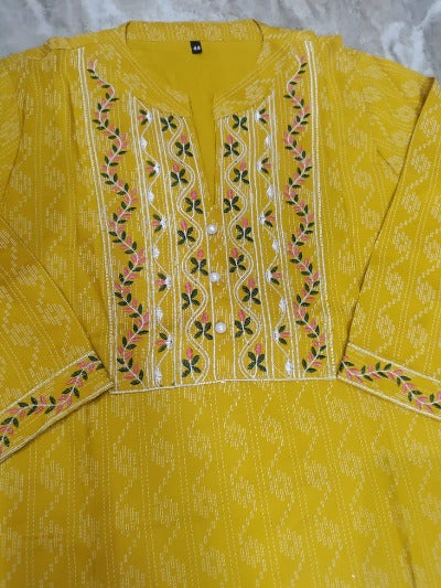 yellow cotton kurti .jpg